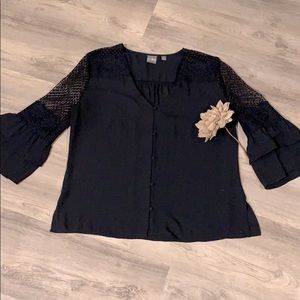 Navy blue lace. Soho blouse